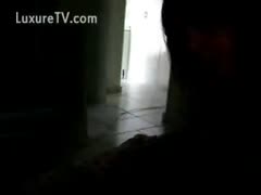 Blonde babe sucks her dog's sweetmeat